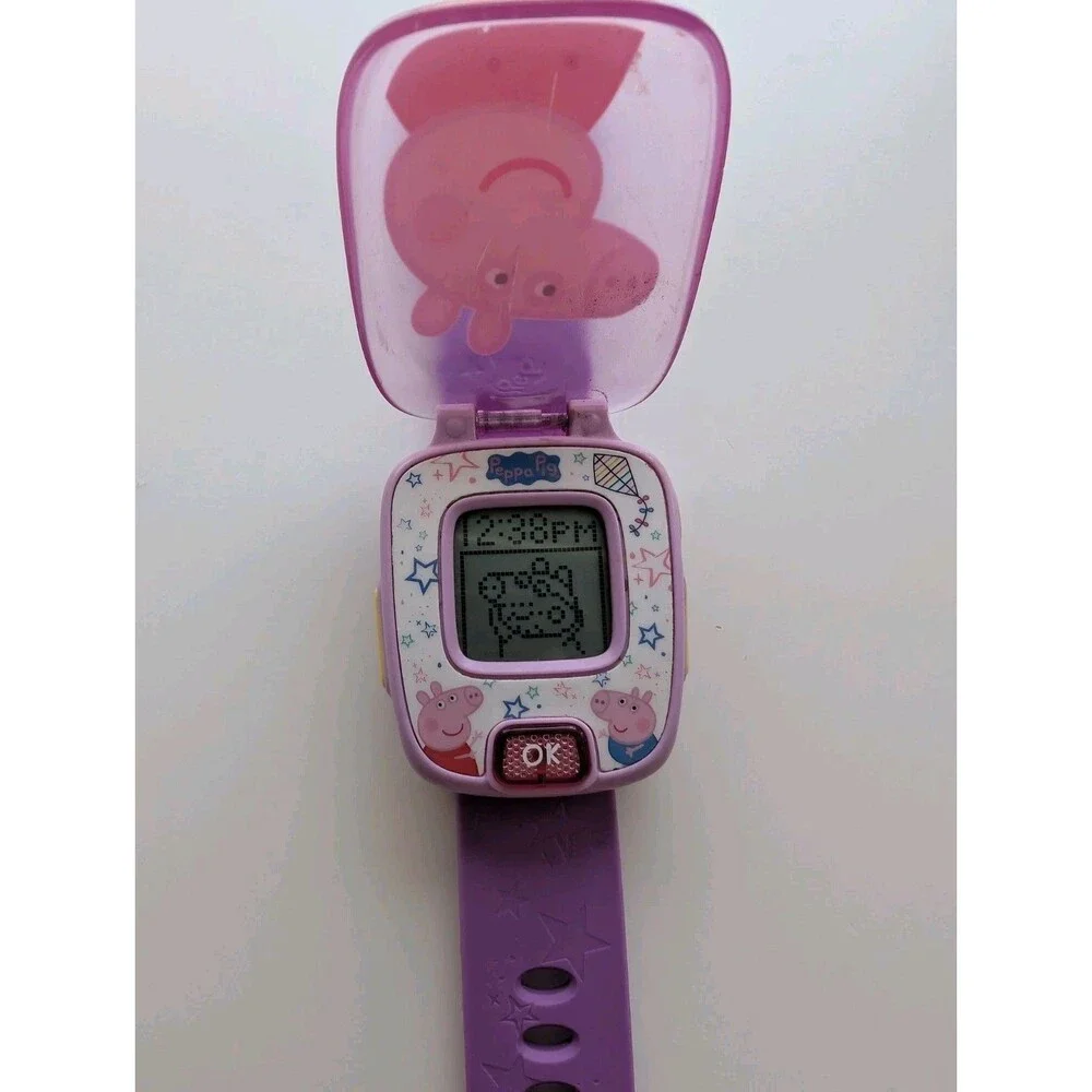 VTech Peppa Pig Learning Watch Pink Purple Activity Games with Sound